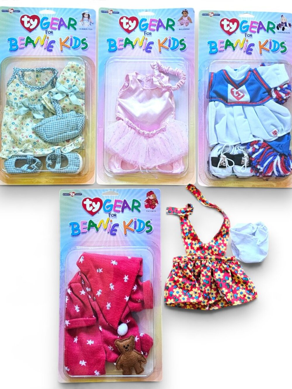 Ty Gear Beanie Kids Clothing Outfit Lot of 5 Summer Fun Pajamas Ballerina Cheer